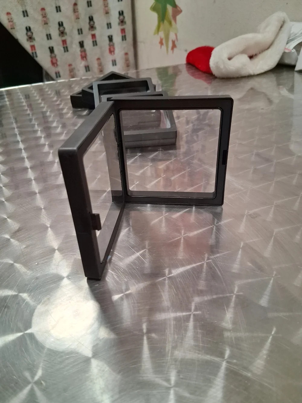 Set Of 5 Black Square Display Frames for Home Office & Crafts
